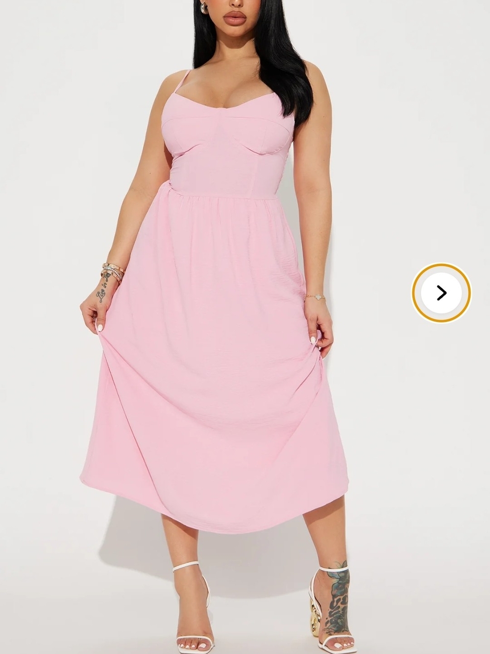 Fashion Nova Pink Franchesca Midi Dress - 2X